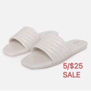 Call It Spring Women’s White Open Toe Flat Slip On Sandals | 5/$25 SALE